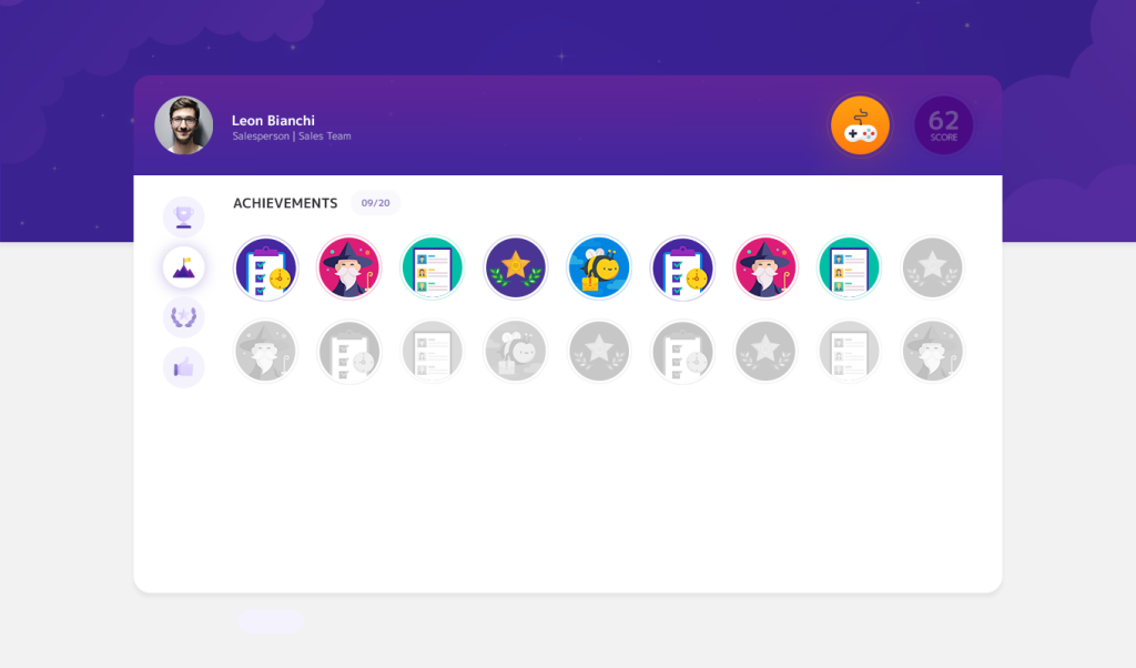 Achievements in a player's profile